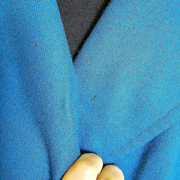70s Vintage Pendleton Jade Blue Oversized Virgin Wool Long Trench Coat Size 8 - Picture 11 of 11